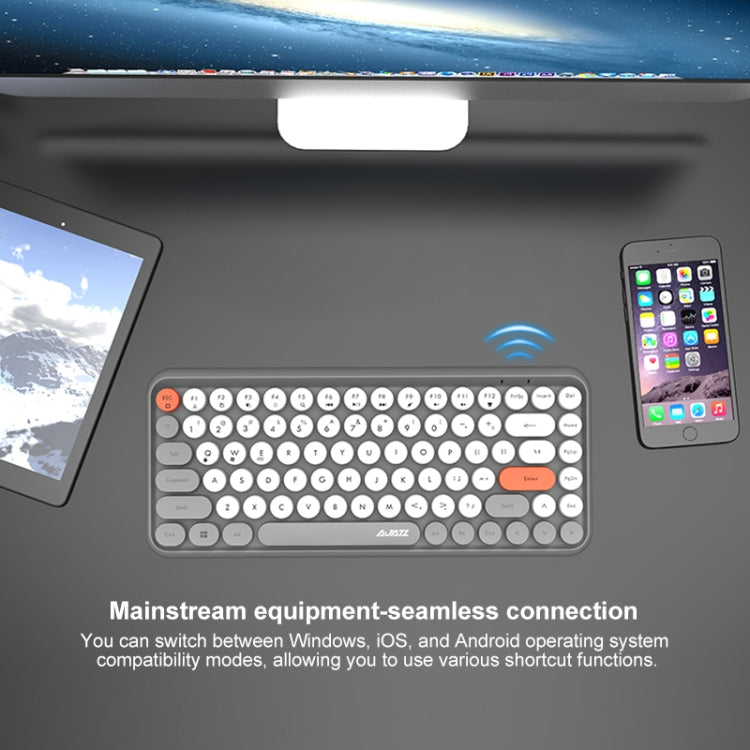 Ajazz 308I Bluetooth Keyboard for PC and Gaming – Grey &