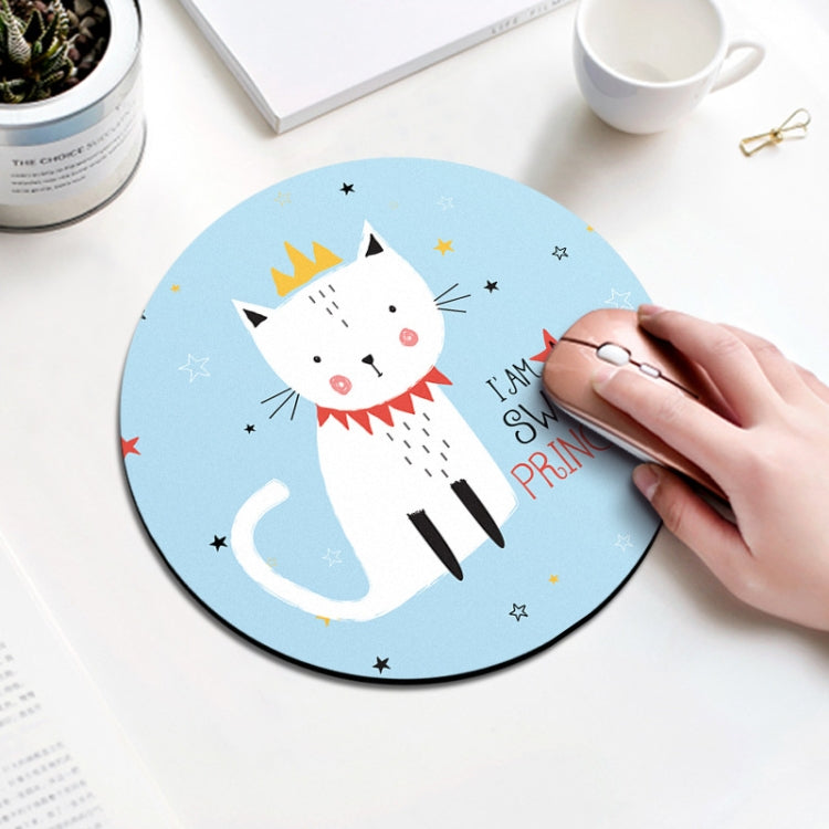 Tapis de souris gaming rond Princess Cat - 22 cm