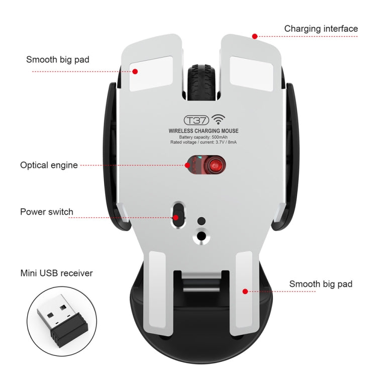 HXSJ T37 Adjustable 1600 dpi Wireless Gaming Mouse