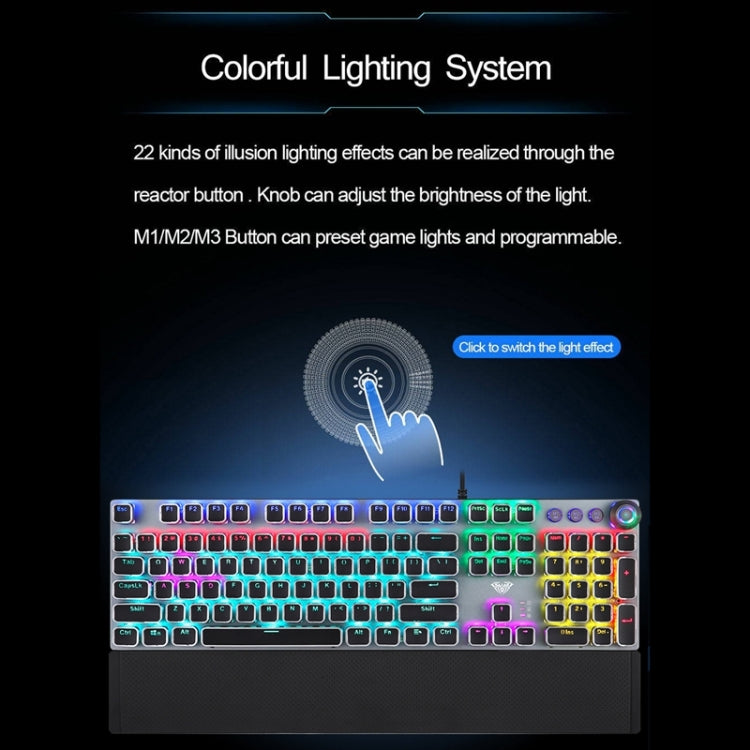 AULA F2088 USB Mechanical Gaming Keyboard Blue Switch
