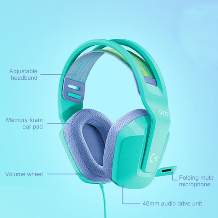Casque de jeu filaire pliable Logitech G335 avec microphone