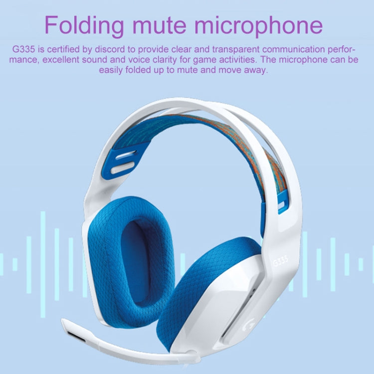 Casque de jeu filaire pliable Logitech G335 avec microphone