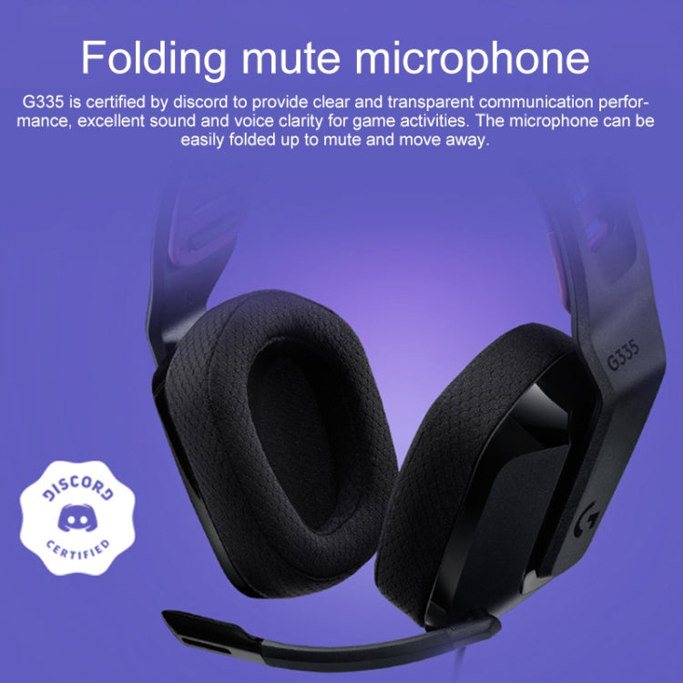 Casque de jeu filaire pliable Logitech G335 avec microphone
