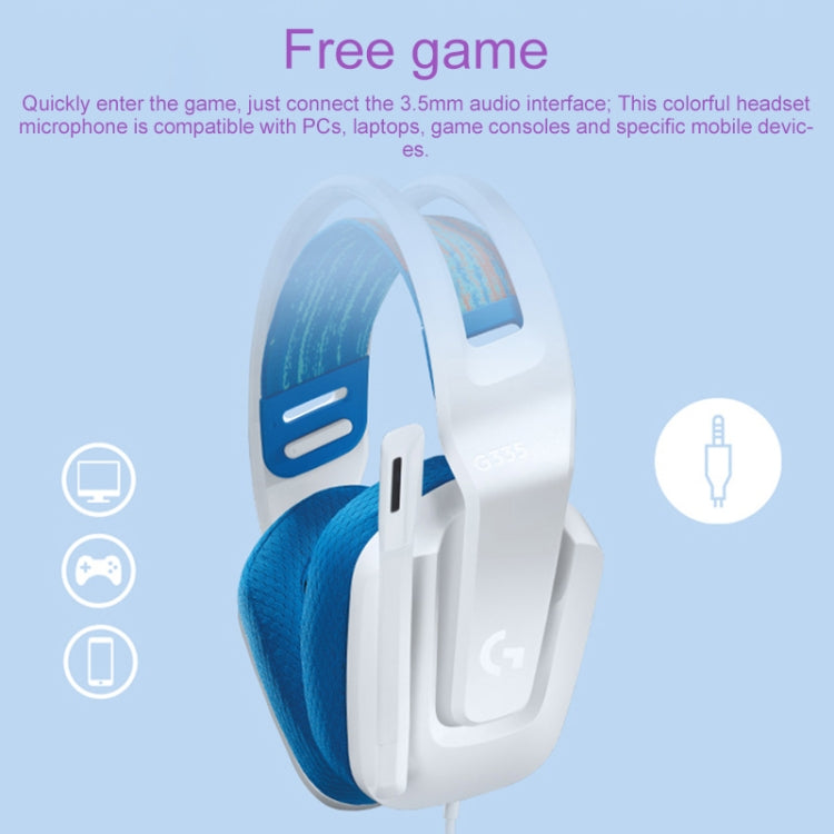 Casque de jeu filaire pliable Logitech G335 avec microphone