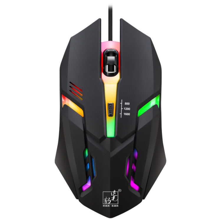 Souris de jeu optique K2 USB LED 1600 DPI pour PC