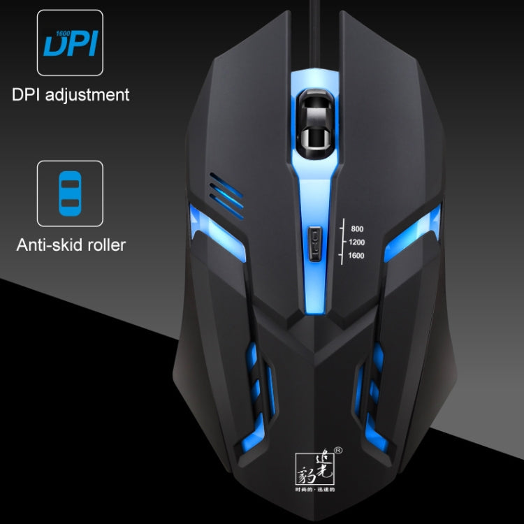 Souris de jeu optique K2 USB LED 1600 DPI pour PC