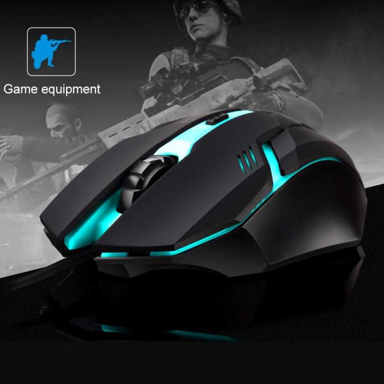 Souris de jeu optique K2 USB LED 1600 DPI pour PC