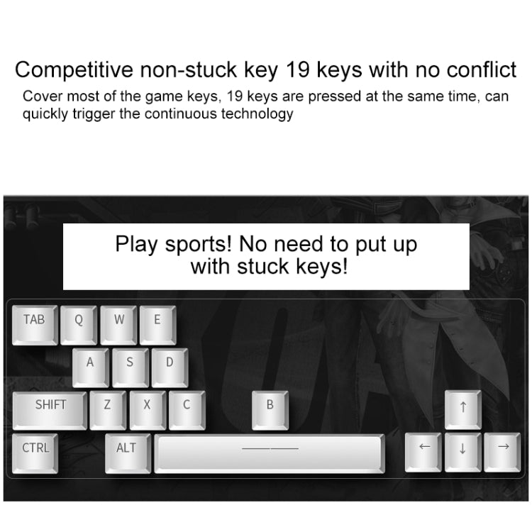 Clavier et souris gaming YINDIAO V2 - Mécanique silencieuse