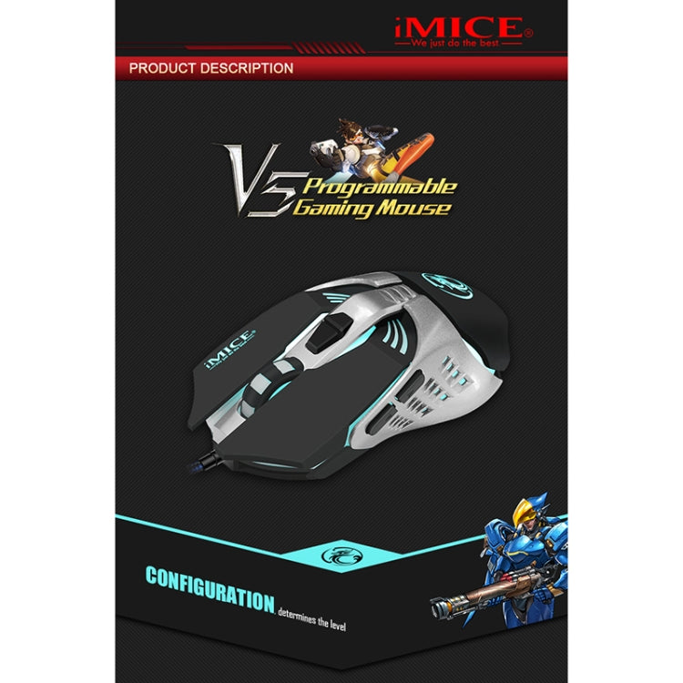 IMICE V5 USB 4000 DPI Gaming Mouse for PC and Laptop