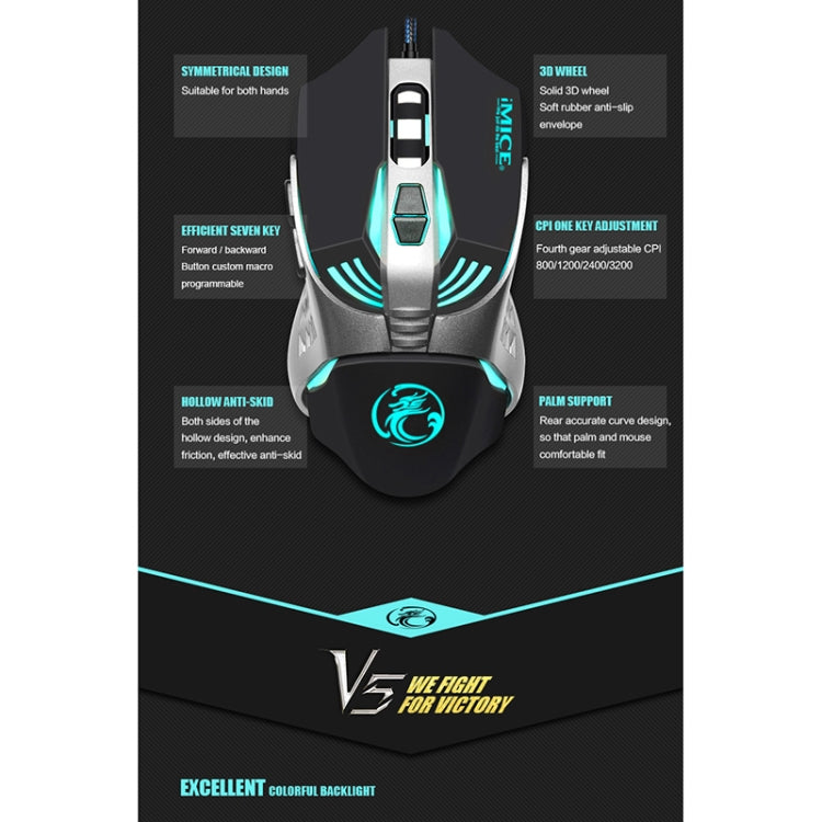 IMICE V5 USB 4000 DPI Gaming Mouse for PC and Laptop