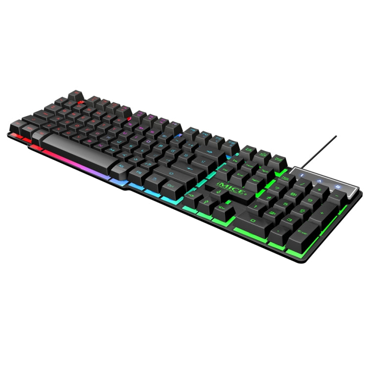 Clavier de jeu USB rétro-éclairé iMICE AK-600 pour PC