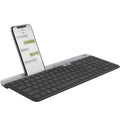 Clavier sans fil multi-appareils fin et léger double modes Logitech K580 avec support de téléphone
