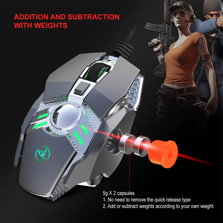 Souris Mécanique HXSJ J200 pour Gaming - 7 Touches