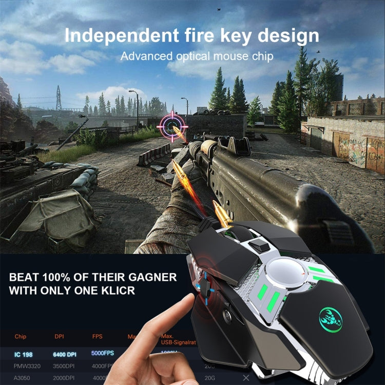 Souris Mécanique HXSJ J200 pour Gaming - 7 Touches