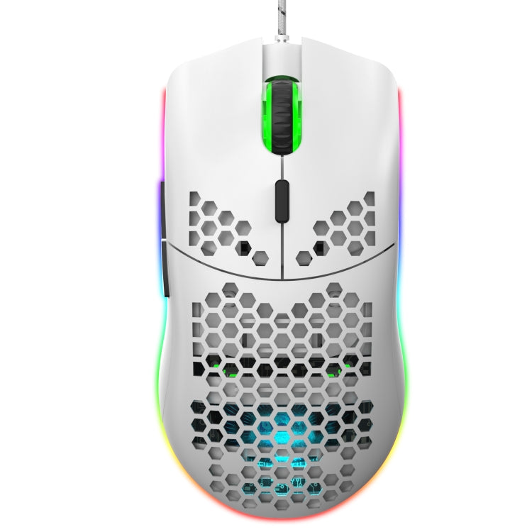 HXSJ J900 6 touches éclairage RVB souris filaire de jeu programmable (blanc), J900(Black), J900(White)