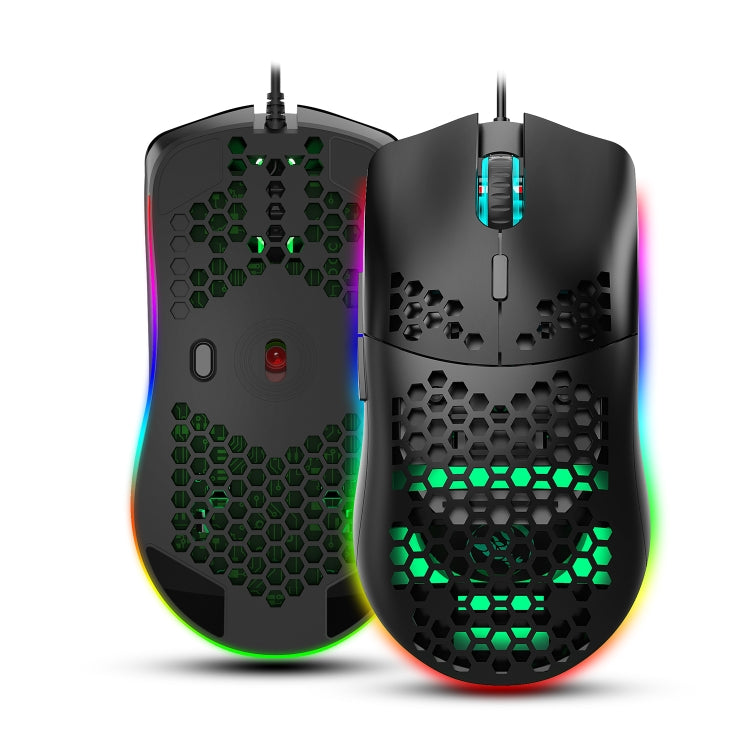 HXSJ J900 6-Button RGB Lighting Programmable Wired Gaming Mouse (White), J900(Black), J900(White)