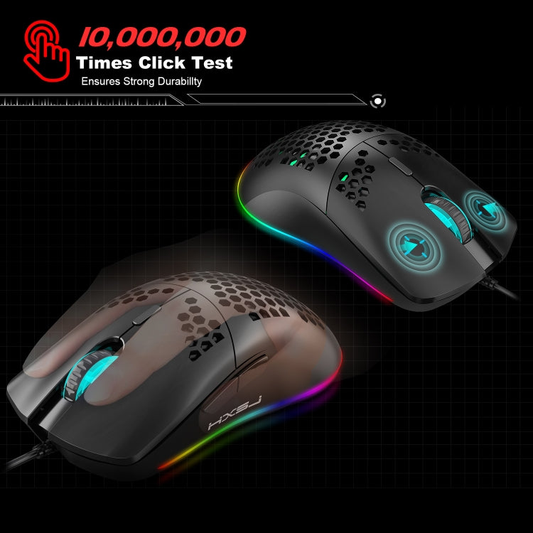 HXSJ J900 6-Button RGB Lighting Programmable Wired Gaming Mouse (White), J900(Black), J900(White)