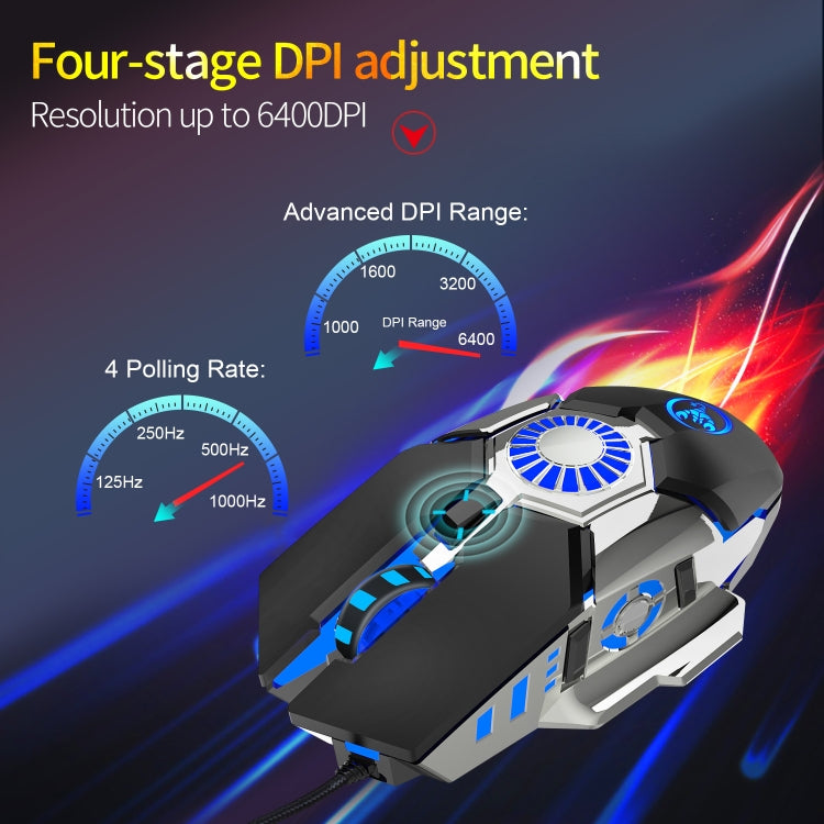Souris Filaire Gaming HXSJ J700 - Éclairage Coloré et