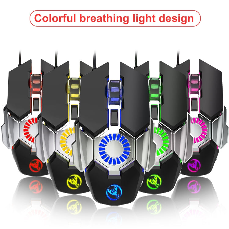 Souris Filaire Gaming HXSJ J700 - Éclairage Coloré et