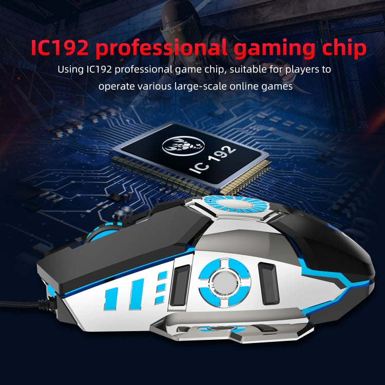 Souris Filaire Gaming HXSJ J700 - Éclairage Coloré et