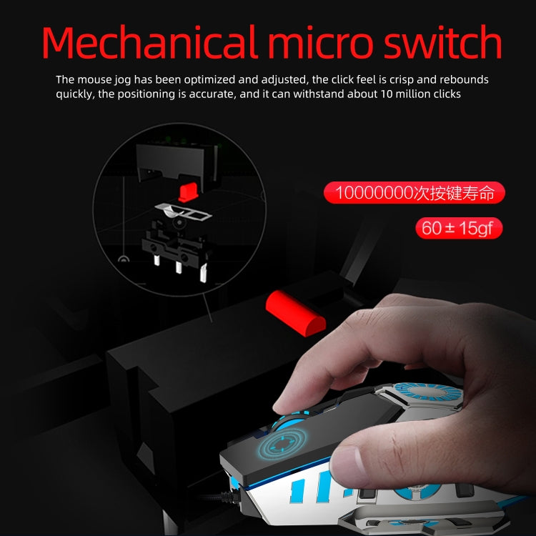 Souris Filaire Gaming HXSJ J700 - Éclairage Coloré et