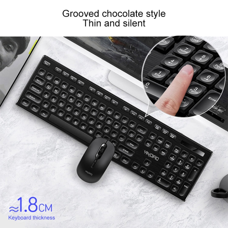 Clavier et souris sans fil silencieux YINDIAO V3 pour PC