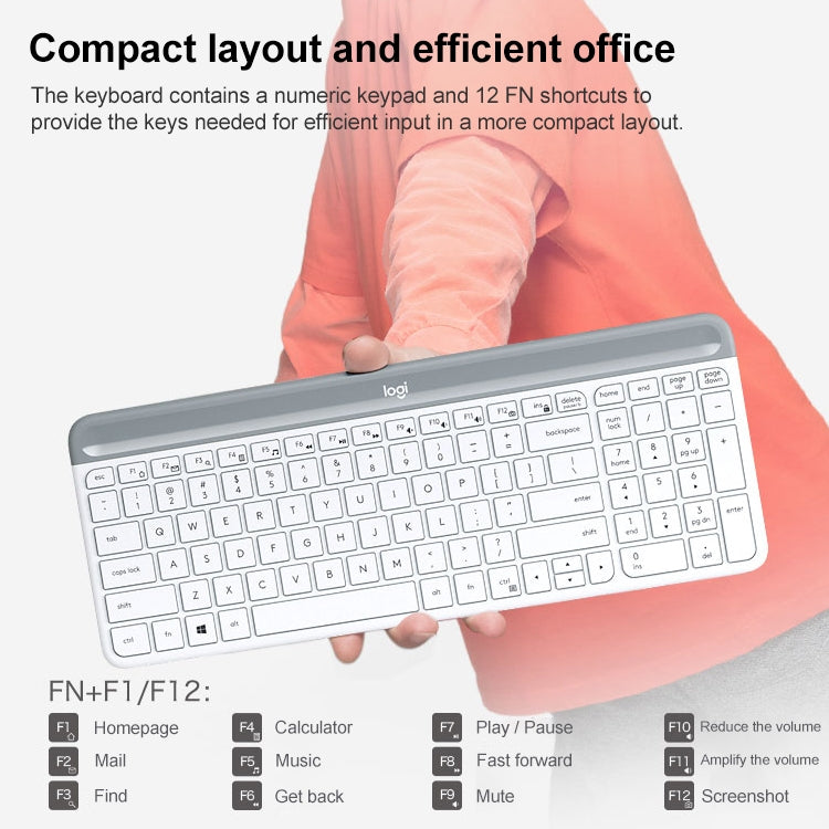 Clavier et souris sans fil Logitech MK470 pour gaming