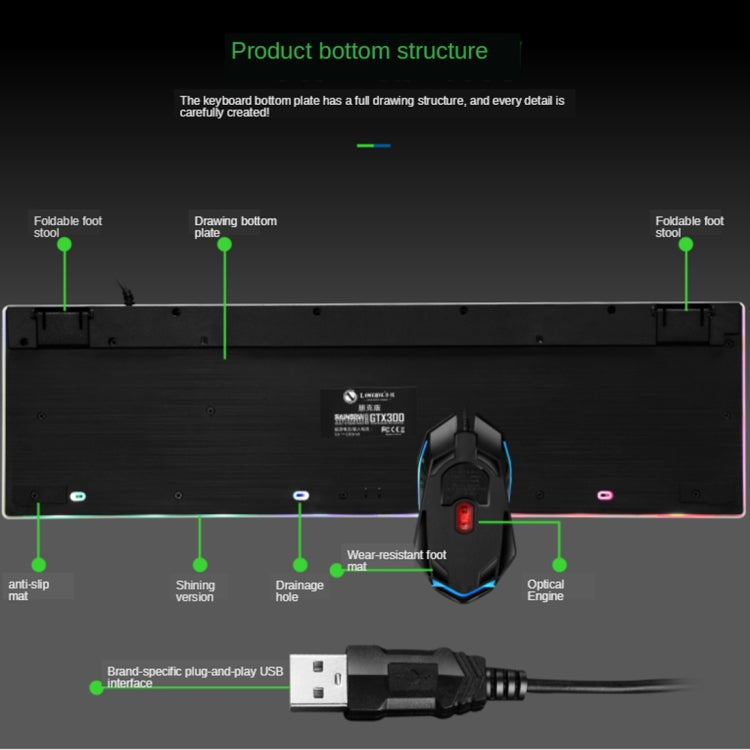 Clavier et souris filaire gaming Punk TX300 avec