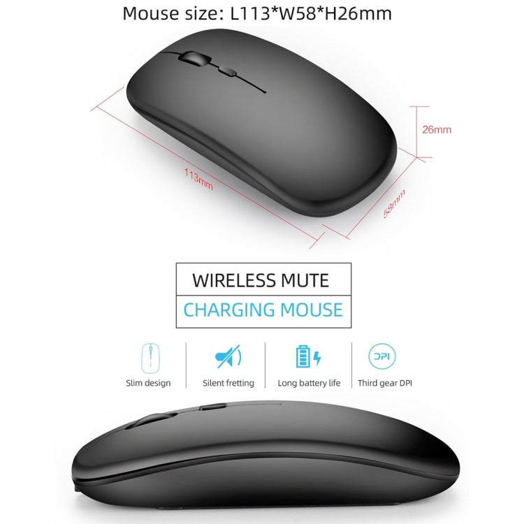 Souris Gaming HXSJ M90 Rechargeable Sans Fil Ultra-Mince