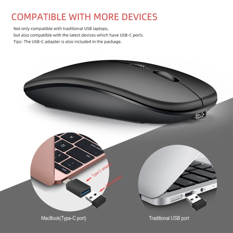 Souris Gaming HXSJ M90 Rechargeable Sans Fil Ultra-Mince