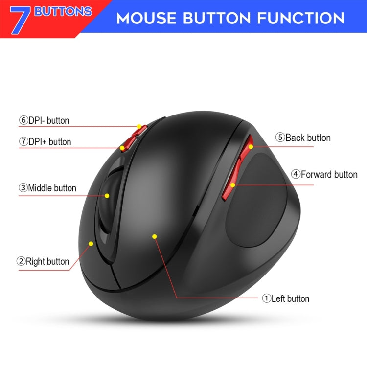 Souris sans fil ergonomique HXSJ T33 pour PC gaming