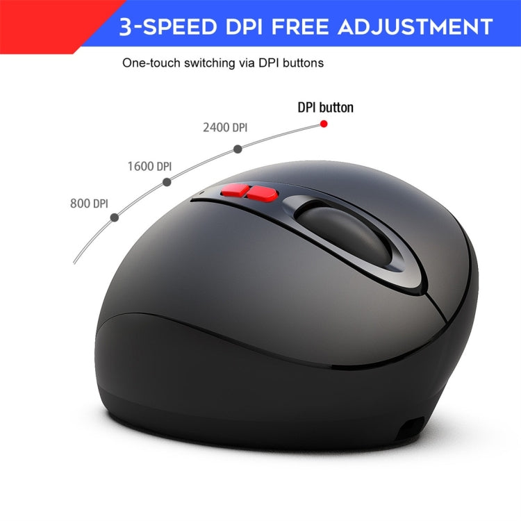 Souris sans fil ergonomique HXSJ T33 pour PC gaming
