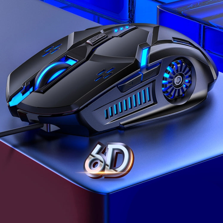 Souris de jeu filaire RGB YINDIAO G5 3200DPI, 6 touches