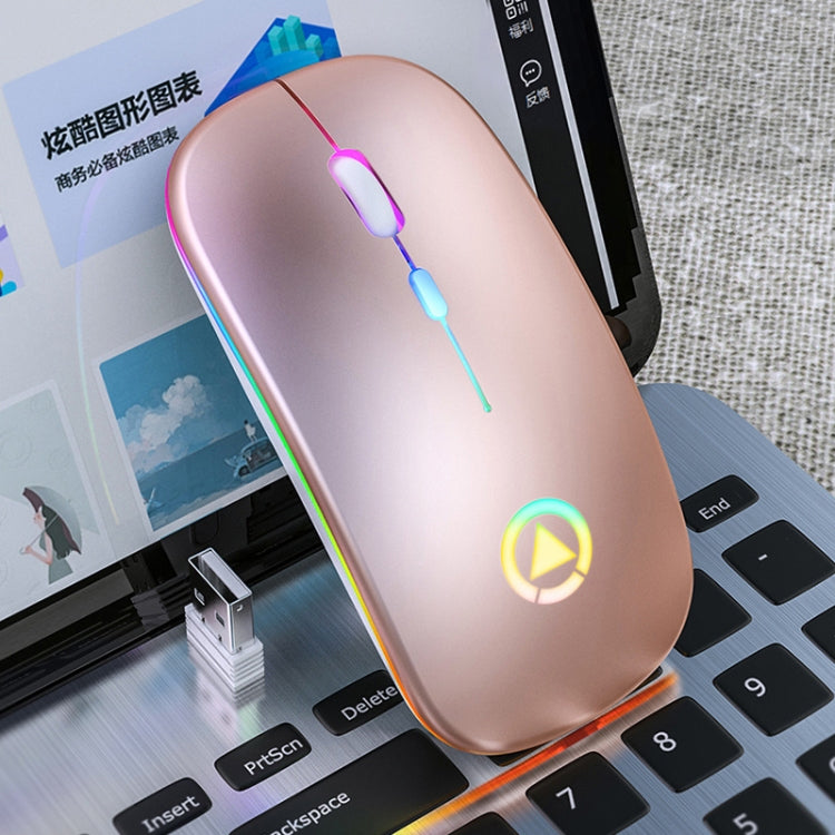 Souris Gaming Silencieuse RVB Rechargeable 1600 DPI sans Fil