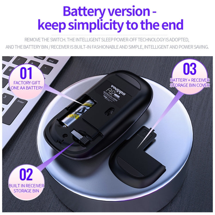 Souris Gaming Sans Fil YINDIAO A2 1600 DPI Silencieuse
