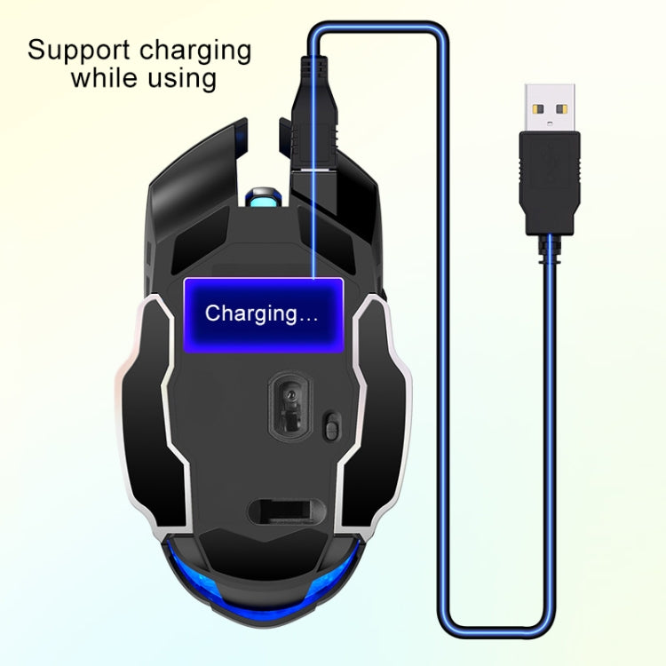 Souris de jeu sans fil YINDIAO A4 1600 DPI rechargeable