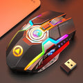 Souris de jeu sans fil YINDIAO A5 RGB 1600 DPI rechargeable