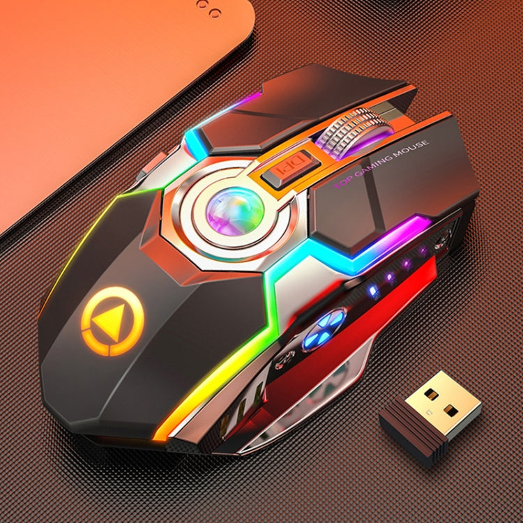 Souris de jeu sans fil YINDIAO A5 RGB 1600 DPI rechargeable