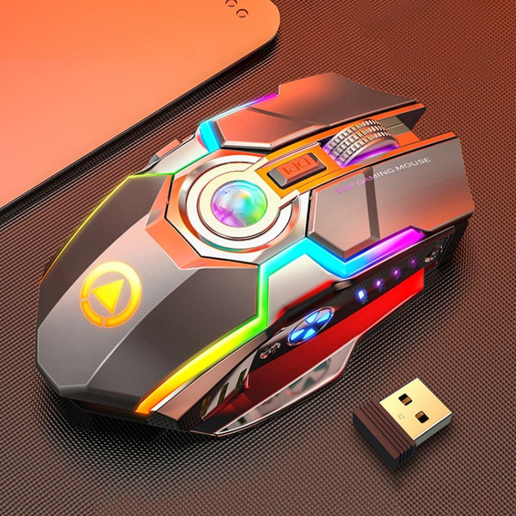 Souris de jeu sans fil YINDIAO A5 RGB 1600 DPI rechargeable