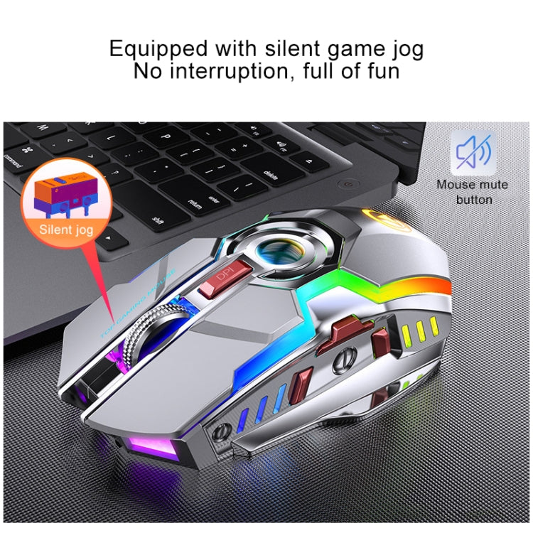 Souris de jeu sans fil YINDIAO A5 RGB 1600 DPI rechargeable