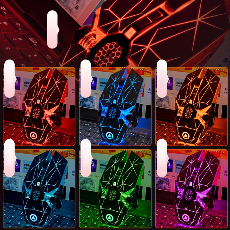 YINDIAO A7 RGB 1600 DPI 7 Buttons Wireless Gaming Mouse