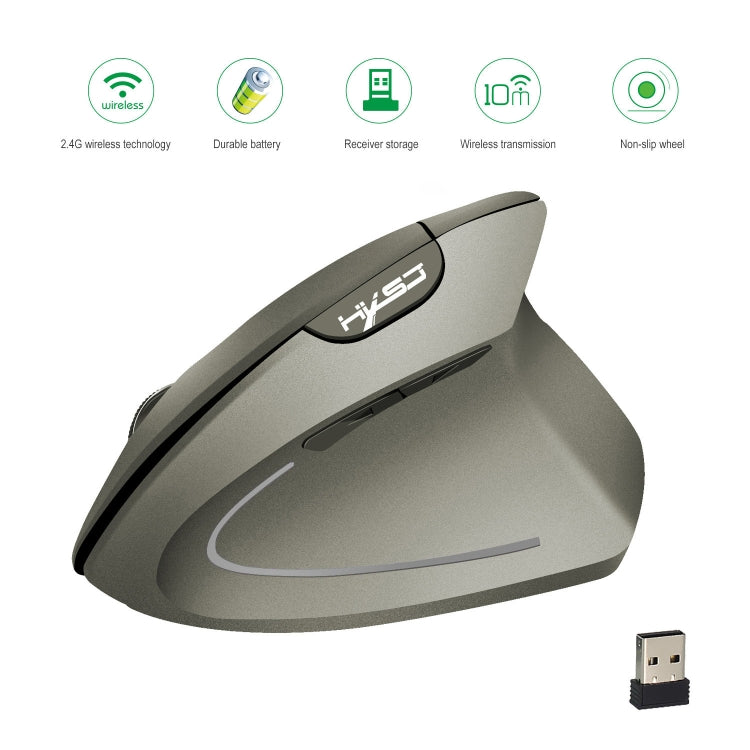 HXSJ T24 2400 DPI Ergonomic Wireless Gaming Mouse