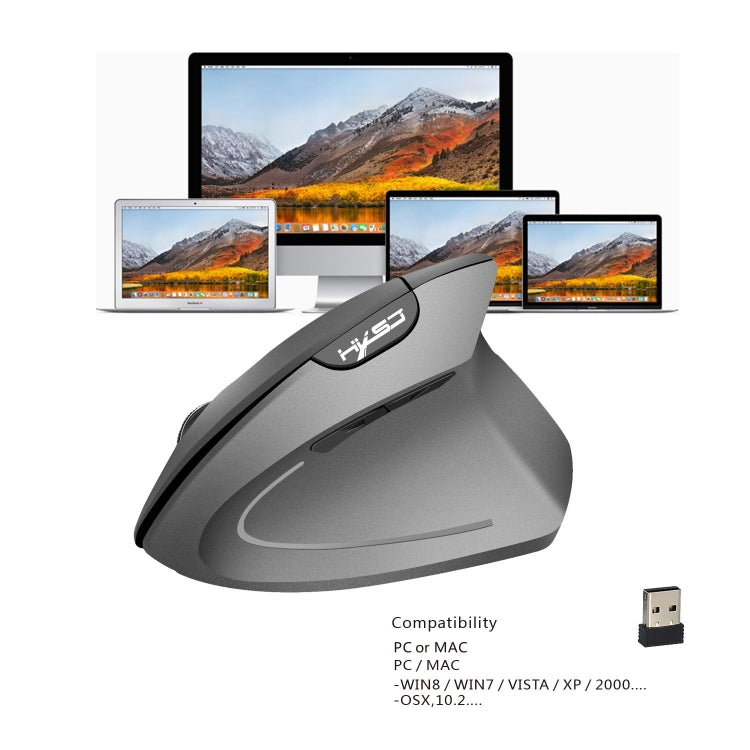 HXSJ T24 2400 DPI Ergonomic Wireless Gaming Mouse