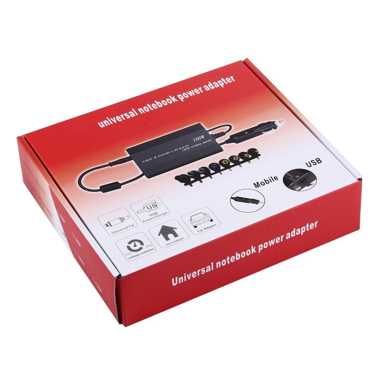 Chargeur universel 100W pour PC - 8 adaptateurs inclus
