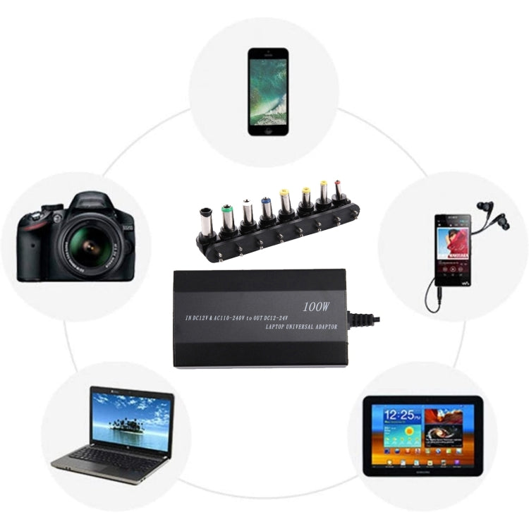 Chargeur universel 100W pour PC portable avec USB et 8
