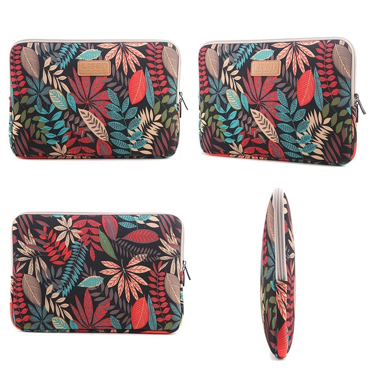 Housse de transport pour PC 14" - Motif feuilles colorées