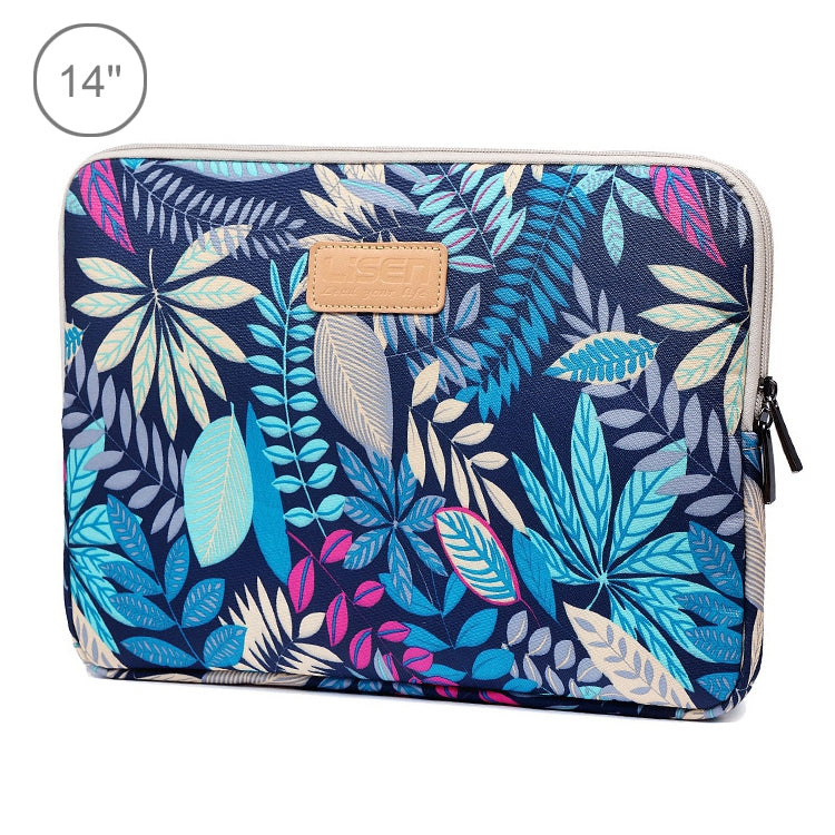 Housse de transport pour PC 14" - Motif feuilles colorées