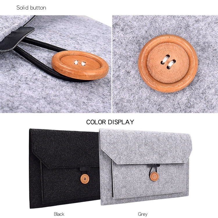 ND06 Sac intérieur polyvalent pour ordinateur portable avec boutons en feutre pour ordinateur portable 12,5 pouces, 12.5 inch