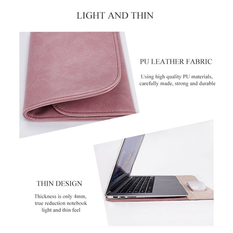 PU Leather 15.4" Laptop Bag with Integrated Small Bag