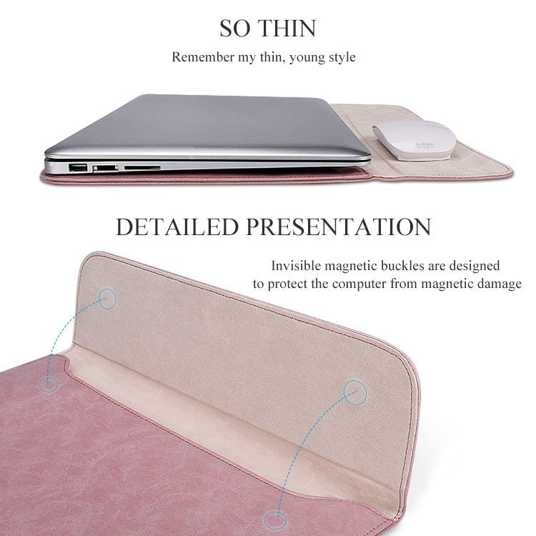PU Leather 15.4" Laptop Bag with Integrated Small Bag